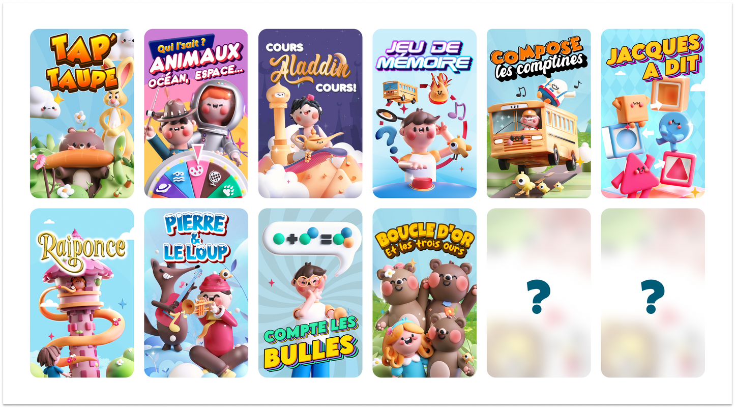 PlayCards Petits Apprentis : Prépaiement d'un an (Âges 3-5)