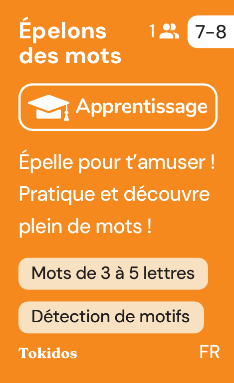 Épelons des mots