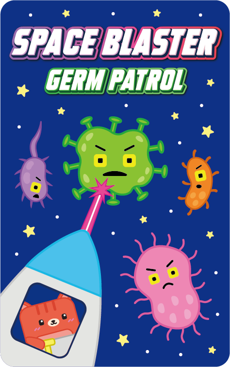 Space Blasters: Germ Patrol - Classic arcade vibes, made screen free