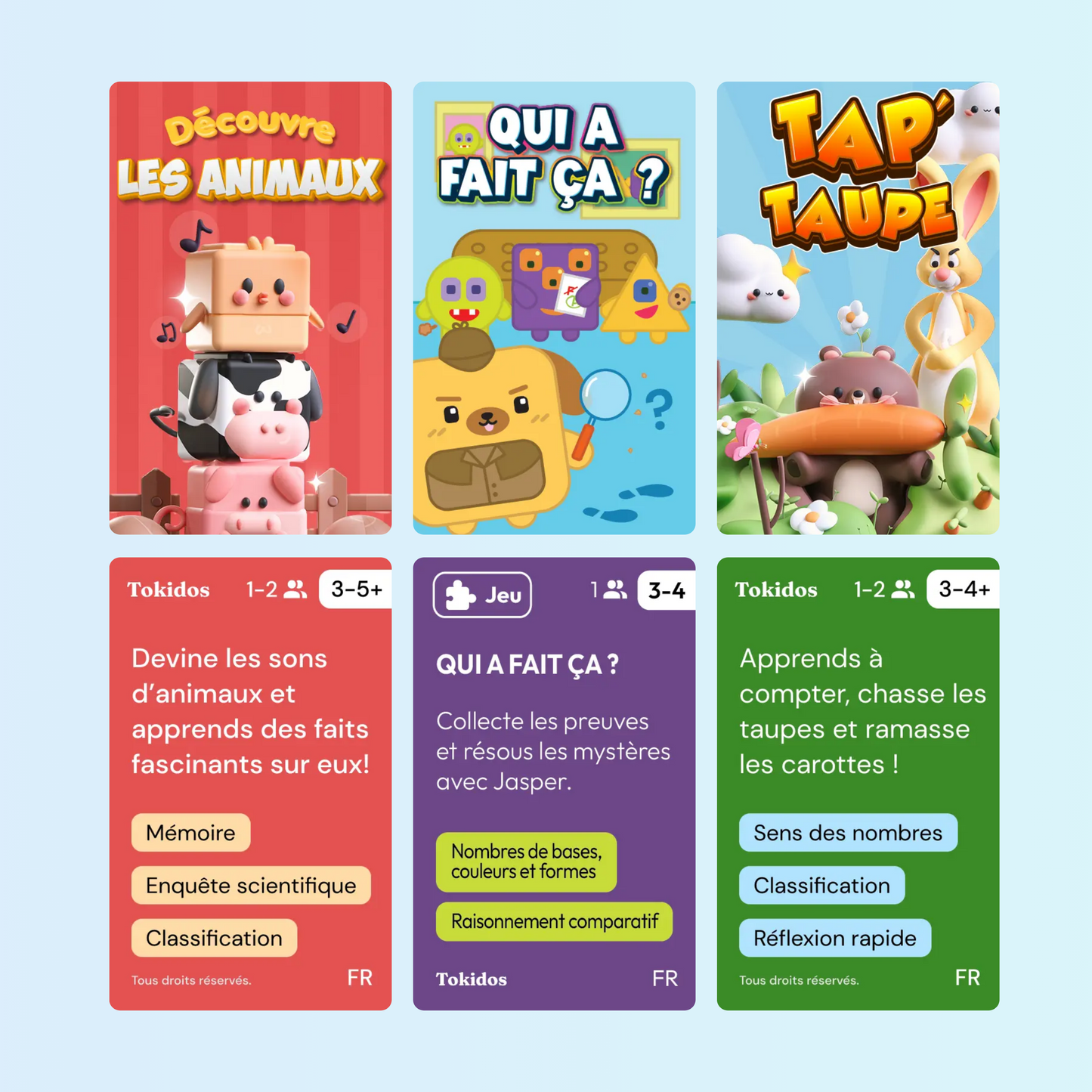 Kit Jeune apprenant  : Les PlayCubes + 3 Jeux (3-4 ans)