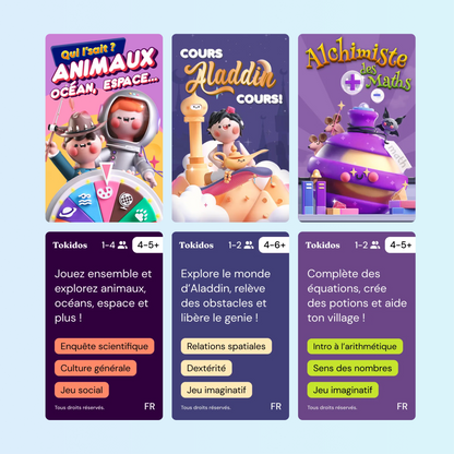 Kit Prêt pour l'école : Les PlayCubes + 3 jeux (5-6 ans)