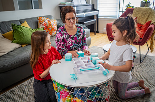 Family enjoying Tokidos PlayCubes