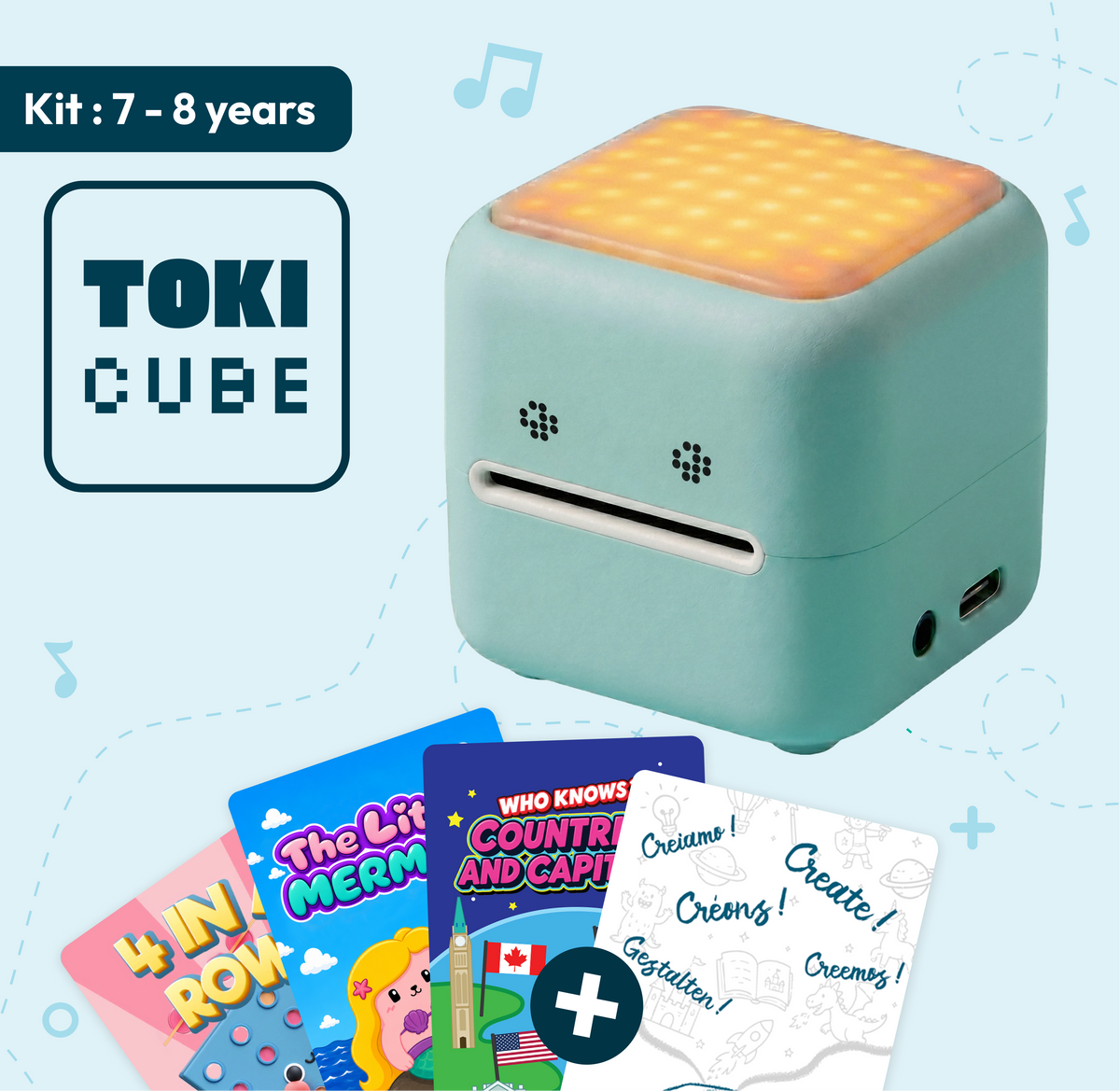 Kit TokiCube +  3 games + Creative Card (7-8 years and +)