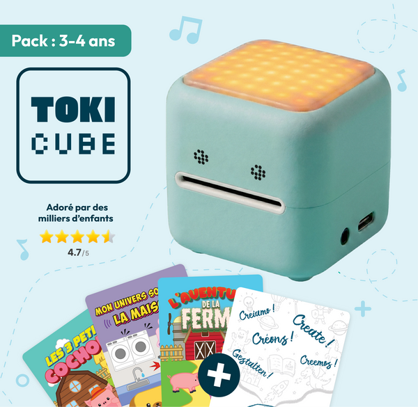 Kit Jeune Explorateur : TokiCube + 3 jeux + Carte Créative (3-4 ans)