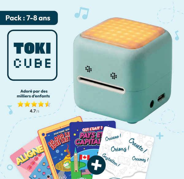 Kit Grand Curieux : TokiCube + 3 jeux + Carte Créative (7-8 ans et +)