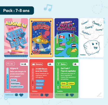 Kit Grand Curieux : TokiCube + 3 jeux + Carte Créative (7-8 ans et +)
