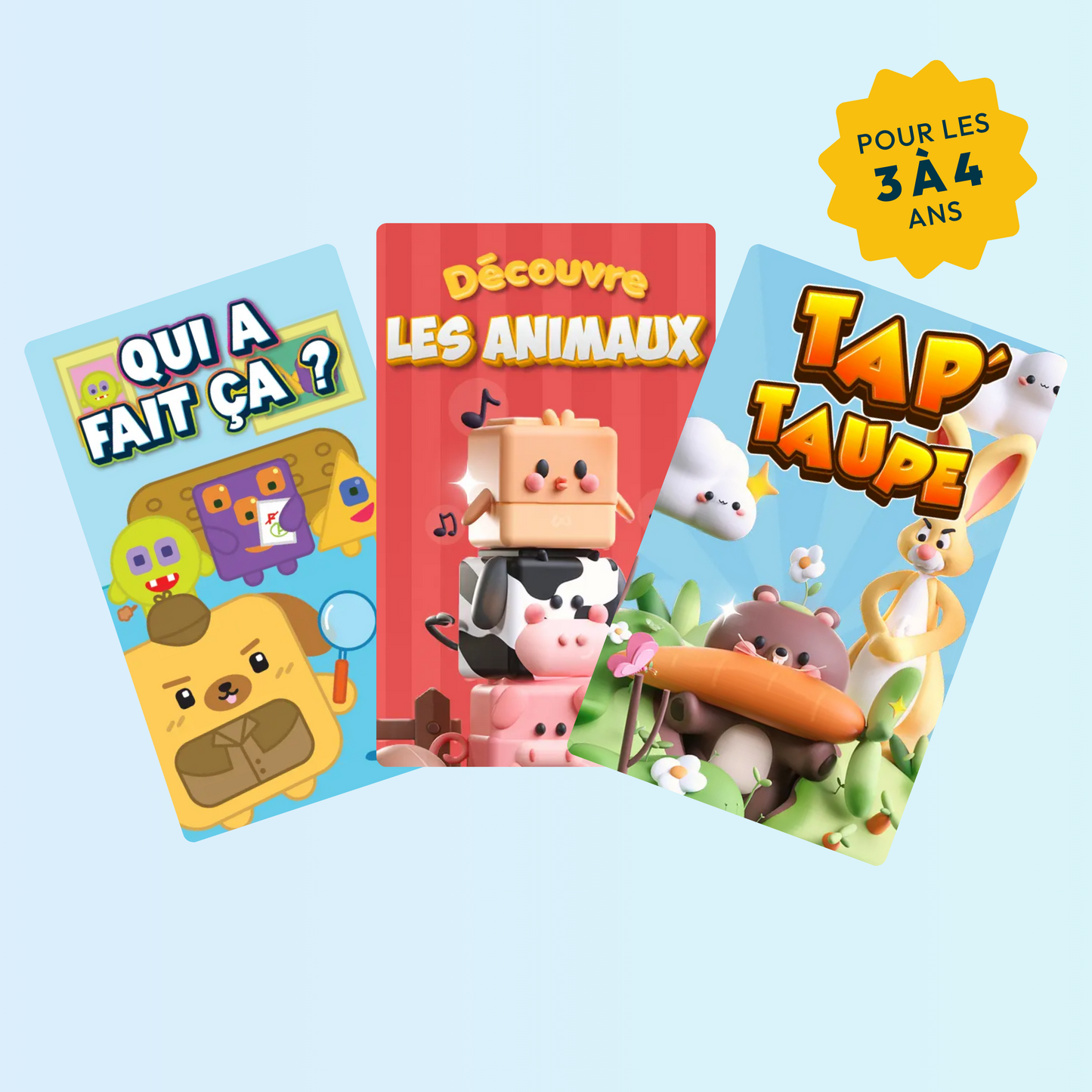 Kit Jeune apprenant  : Les PlayCubes + 3 Jeux (3-4 ans)