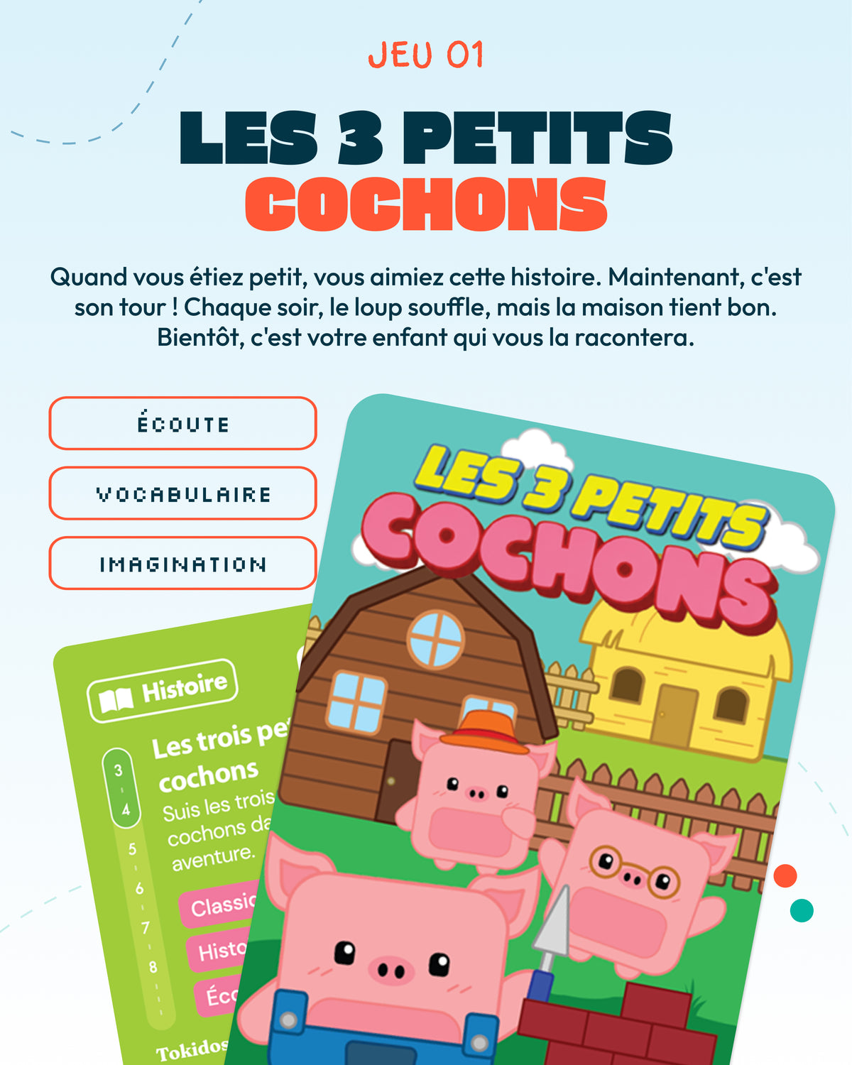 Kit TokiCube + 3 jeux + carte créative (3-4 ans)