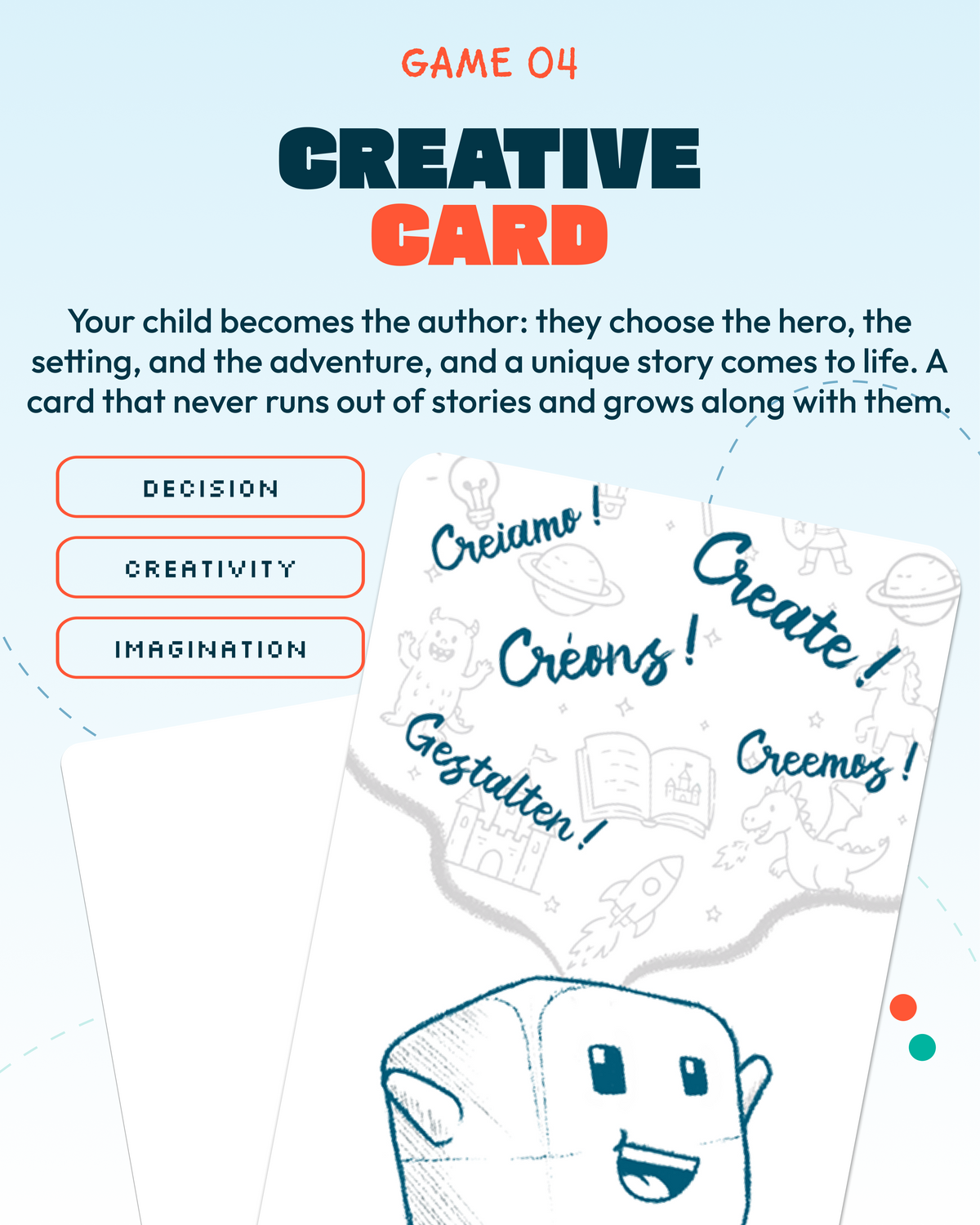 Kit TokiCube +  3 games + Creative Card (7-8 years and +)