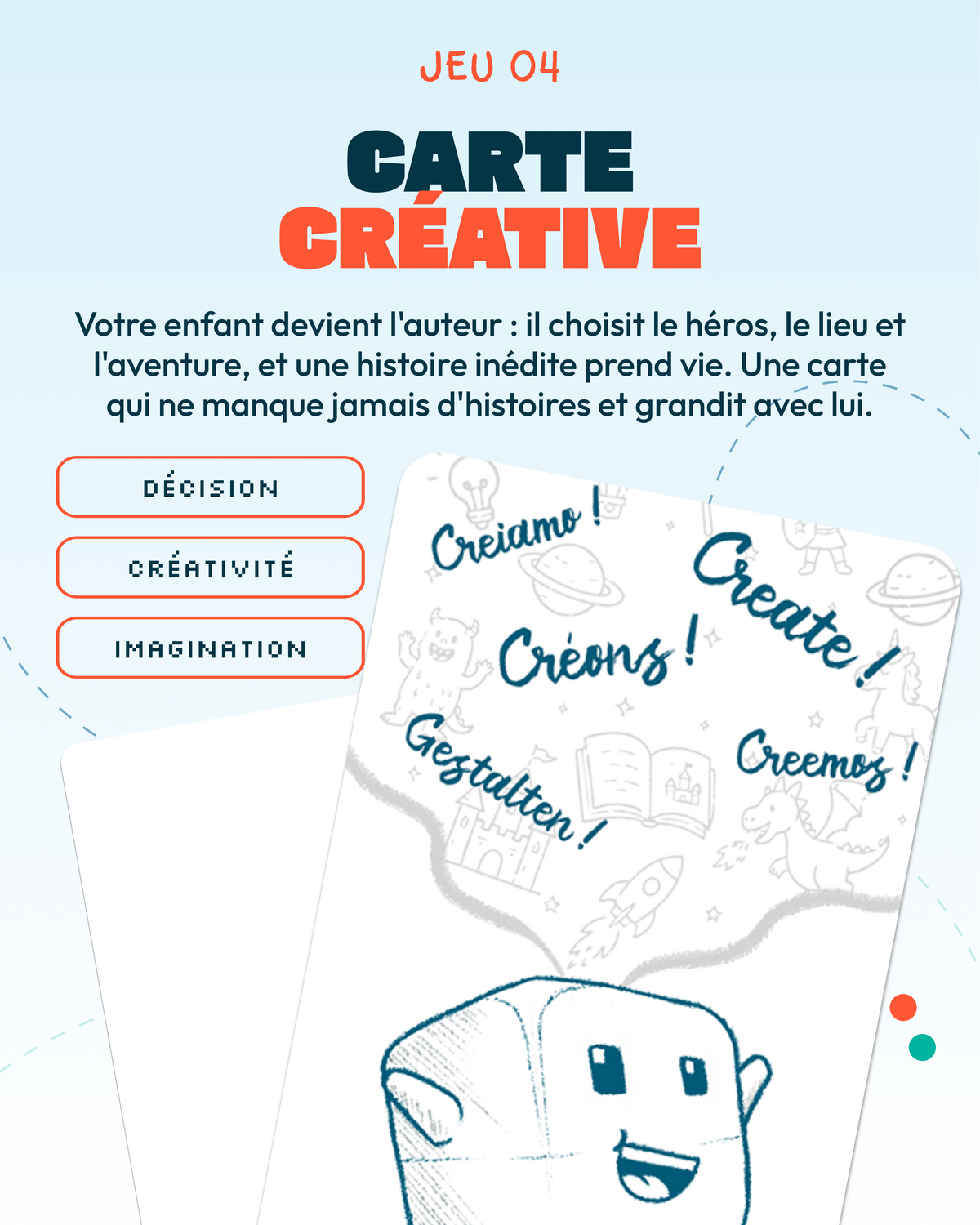 Kit TokiCube + 3 jeux + carte créative (5-6 ans et +)