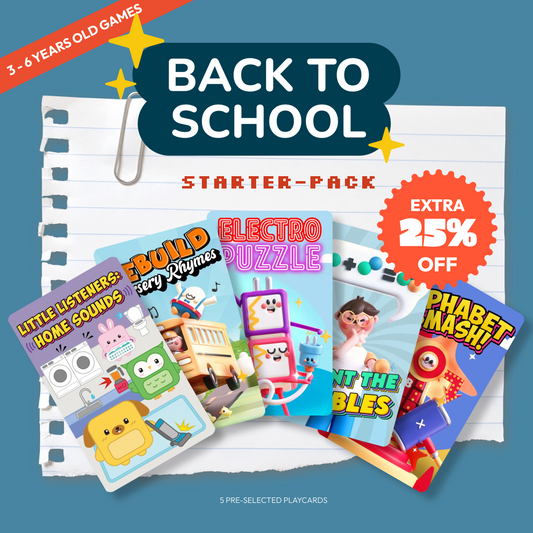 Back to School Discovery Pack - 5 PlayCards (Ages 3-6)