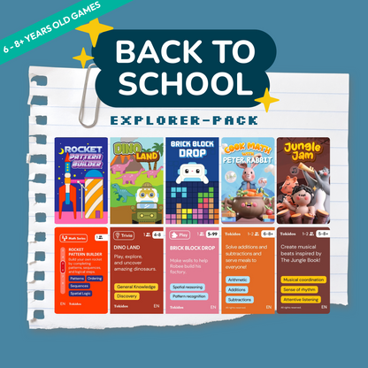 Back to School Explorers Pack - 5 PlayCards (Ages 6-8)