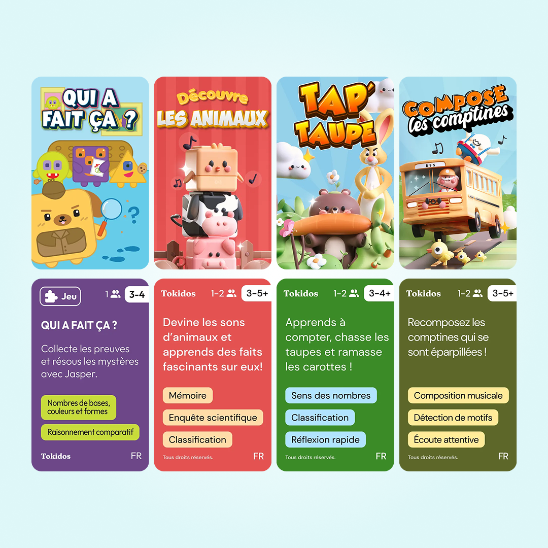 Kit Jeune apprenant  : Les PlayCubes + 4 Jeux (3-4 ans)
