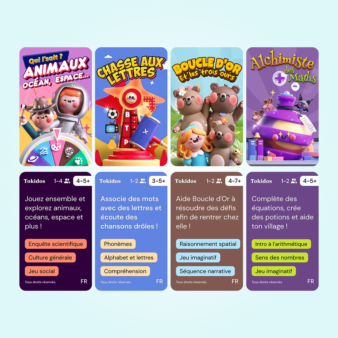 Kit Prêt pour l'école : Les PlayCubes + 4 jeux (5-6 ans)