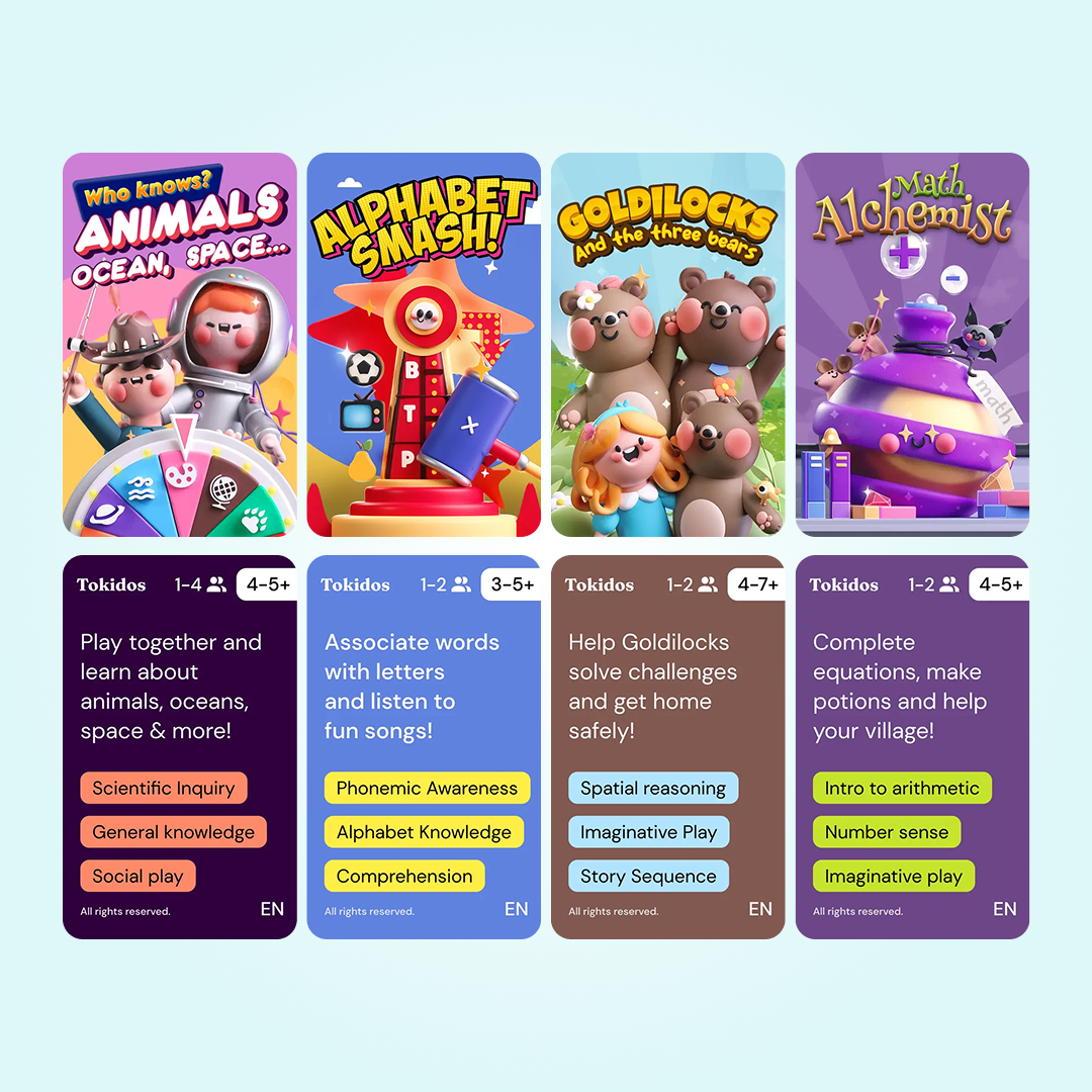 Ready for School Bundle: The PlayCubes + 4 Games (Ages 5-6)