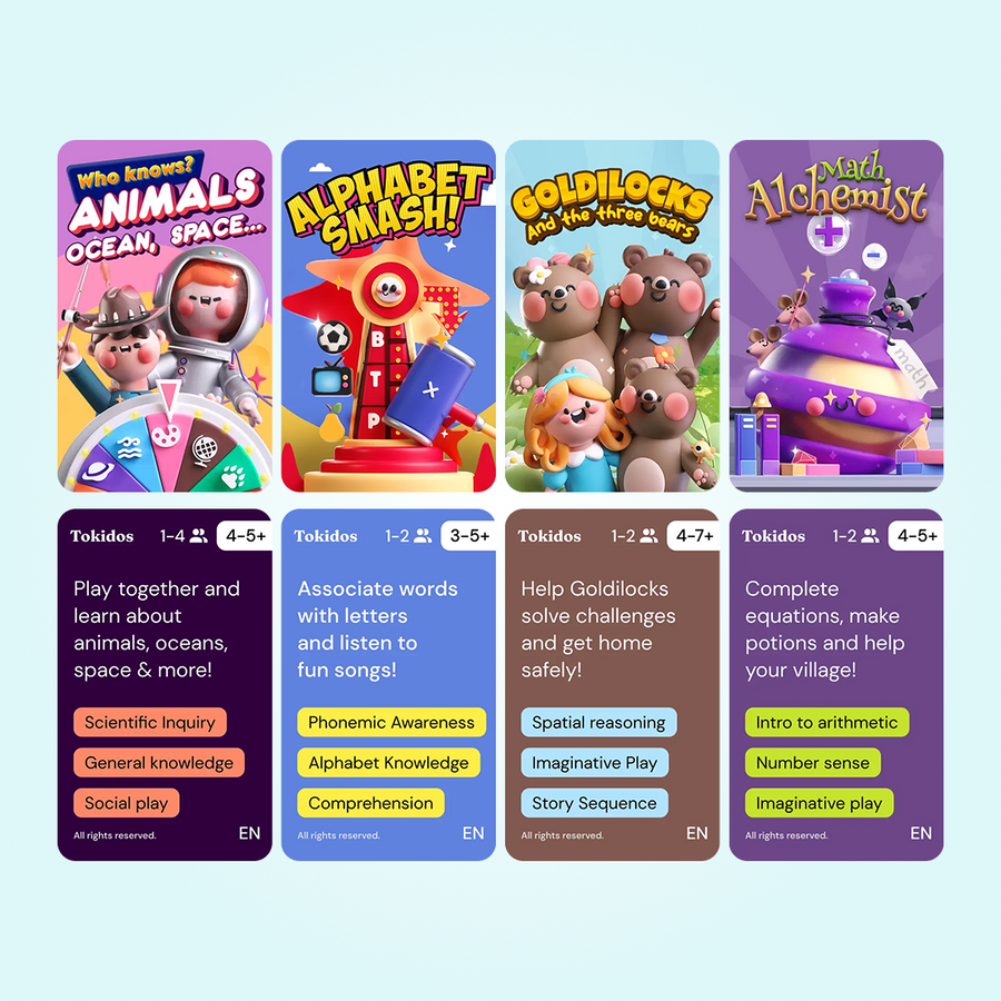 Ready for School Bundle: The PlayCubes + 4 Games (Ages 5-6)