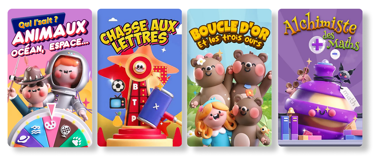 4 cartes de jeu