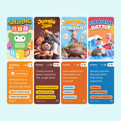 School Lover Bundle: The PlayCubes + 4 Games (Ages 7-8+)