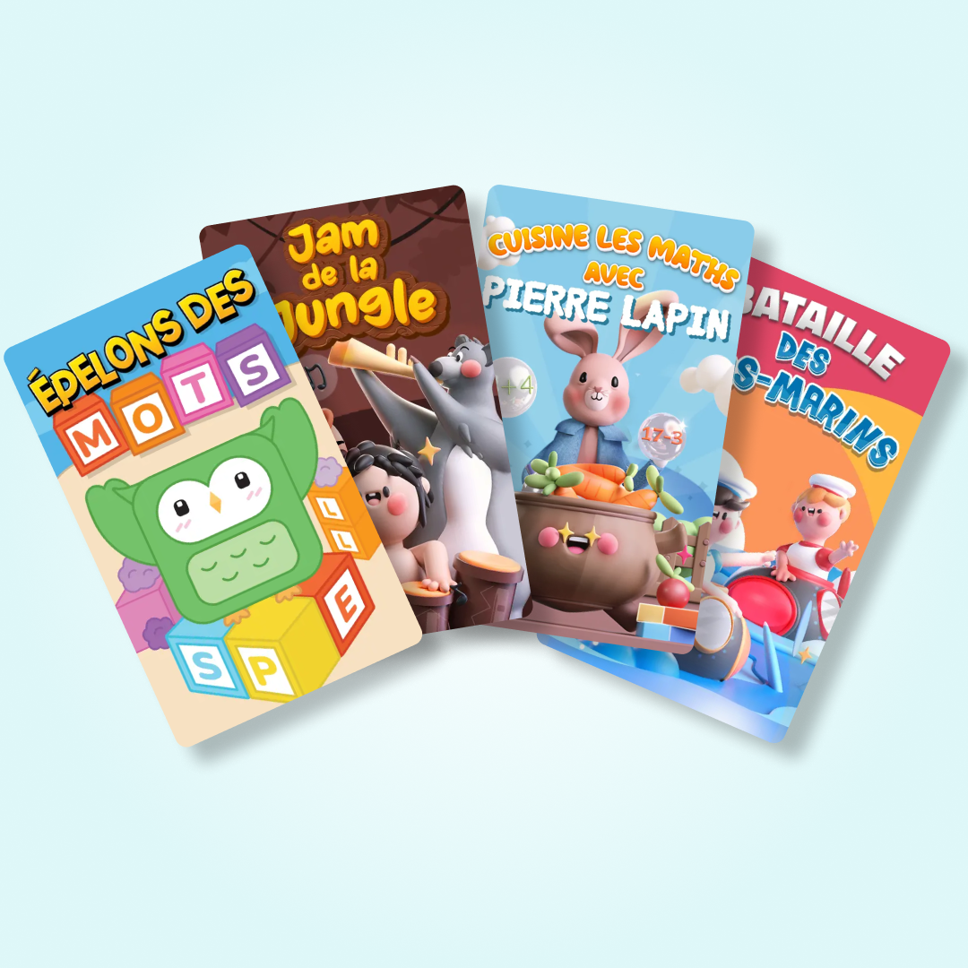 Kit Amoureux de l'école : Les PlayCubes + 4 jeux (7-8 ans+)