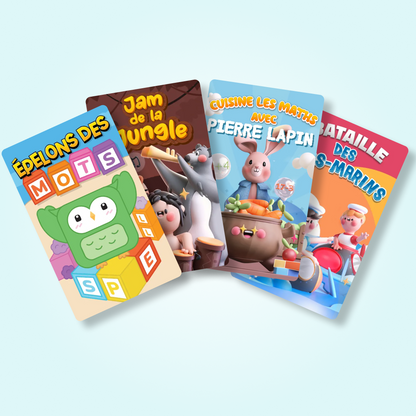 Kit Amoureux de l'école : Les PlayCubes + 4 jeux (7-8 ans+)