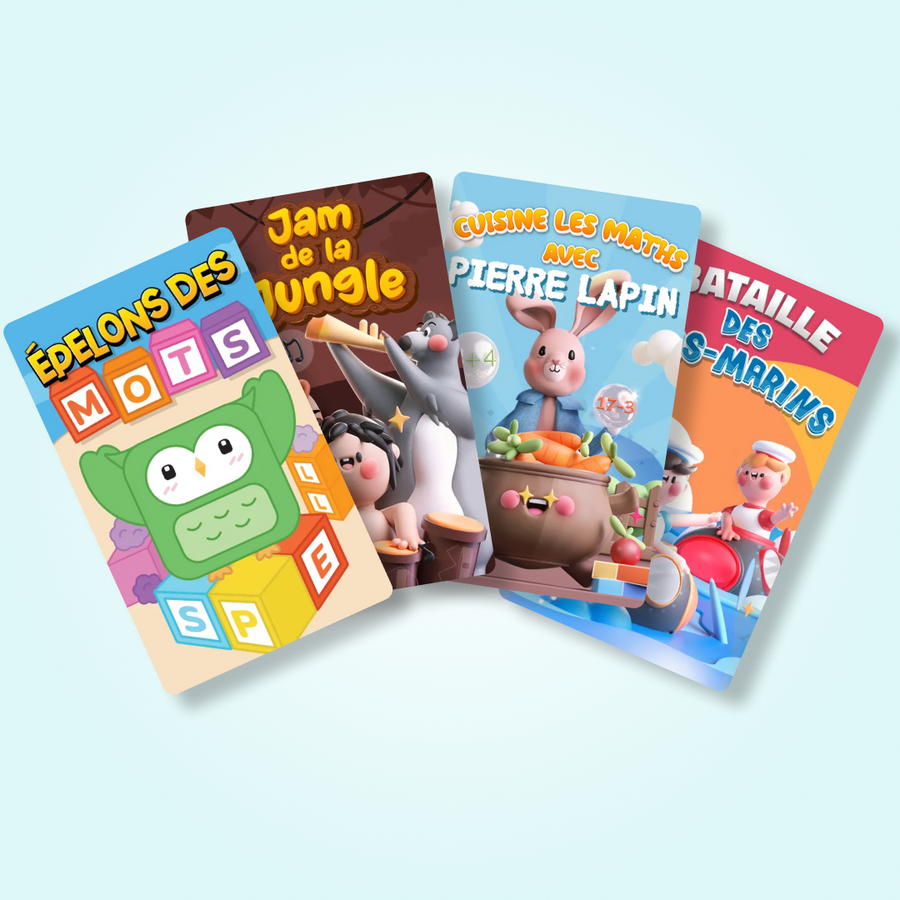 Kit Amoureux de l'école : Les PlayCubes + 4 jeux (7-8 ans+)