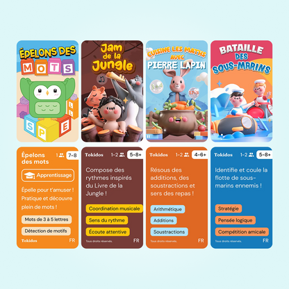 Kit Amoureux de l'école : Les PlayCubes + 4 jeux (7-8 ans+)