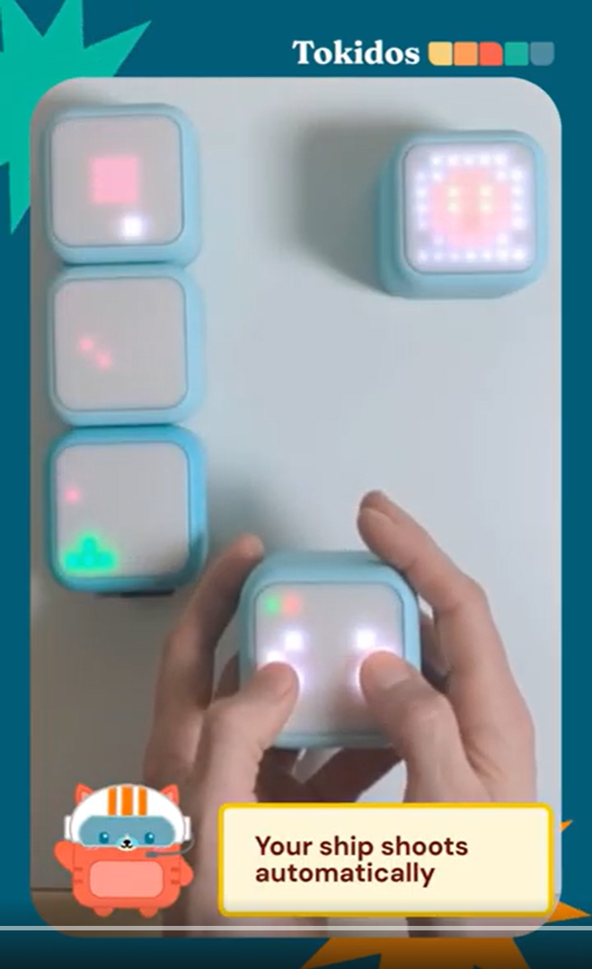 Space Blaster in action on Tokidos PlayCubes